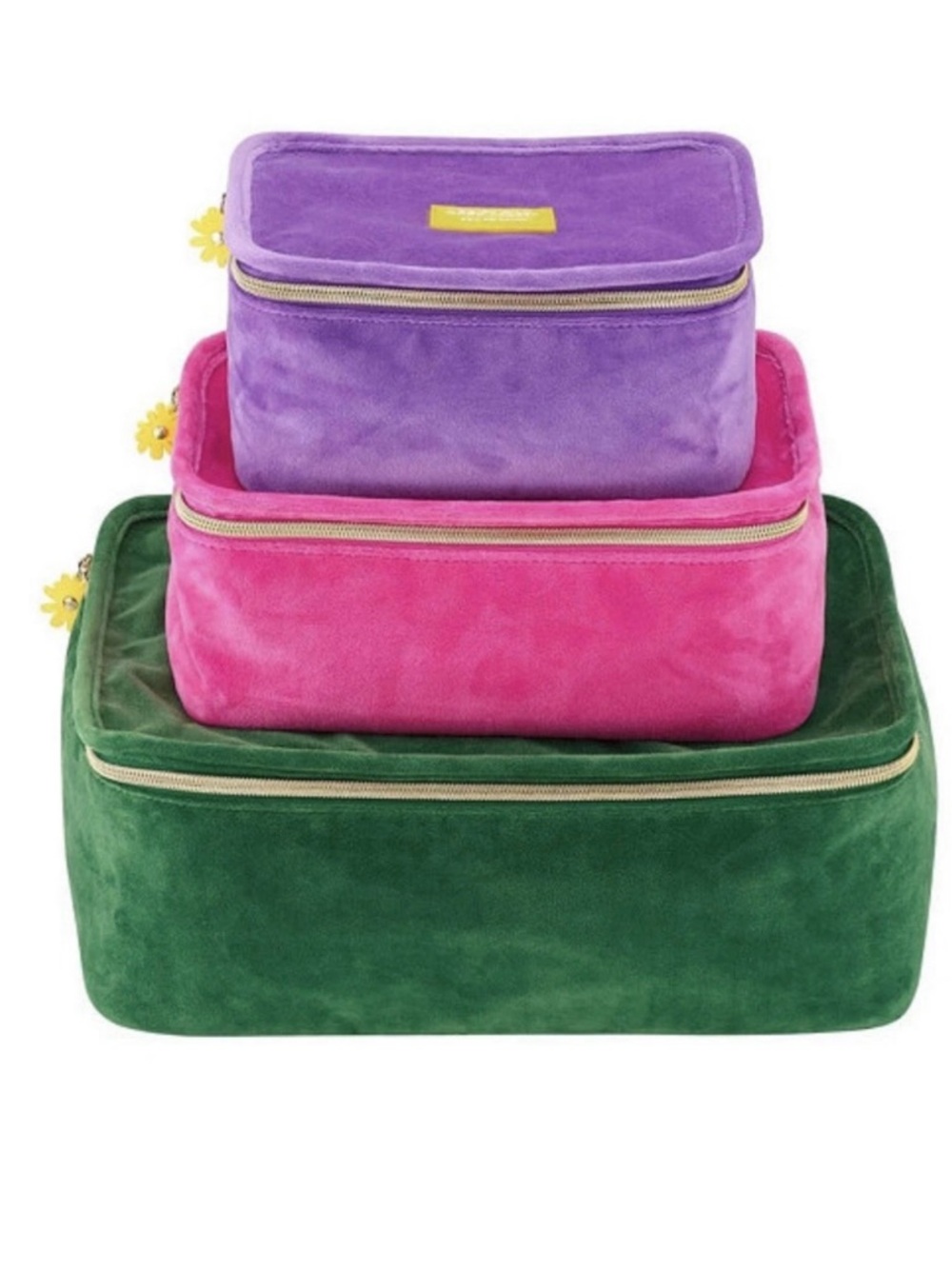 Marc Jacobs Daisy Wild Velvet Packing Cube Trio